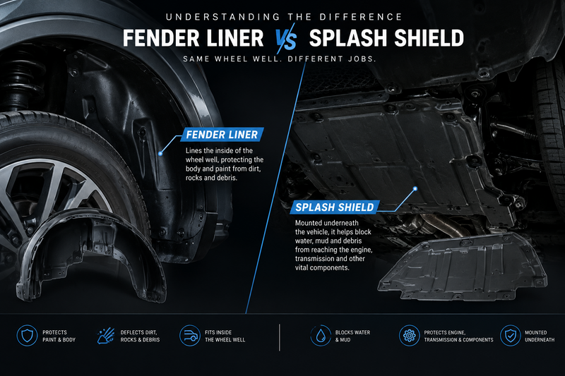 Fender Liner vs Splash Shield: What's the Difference?