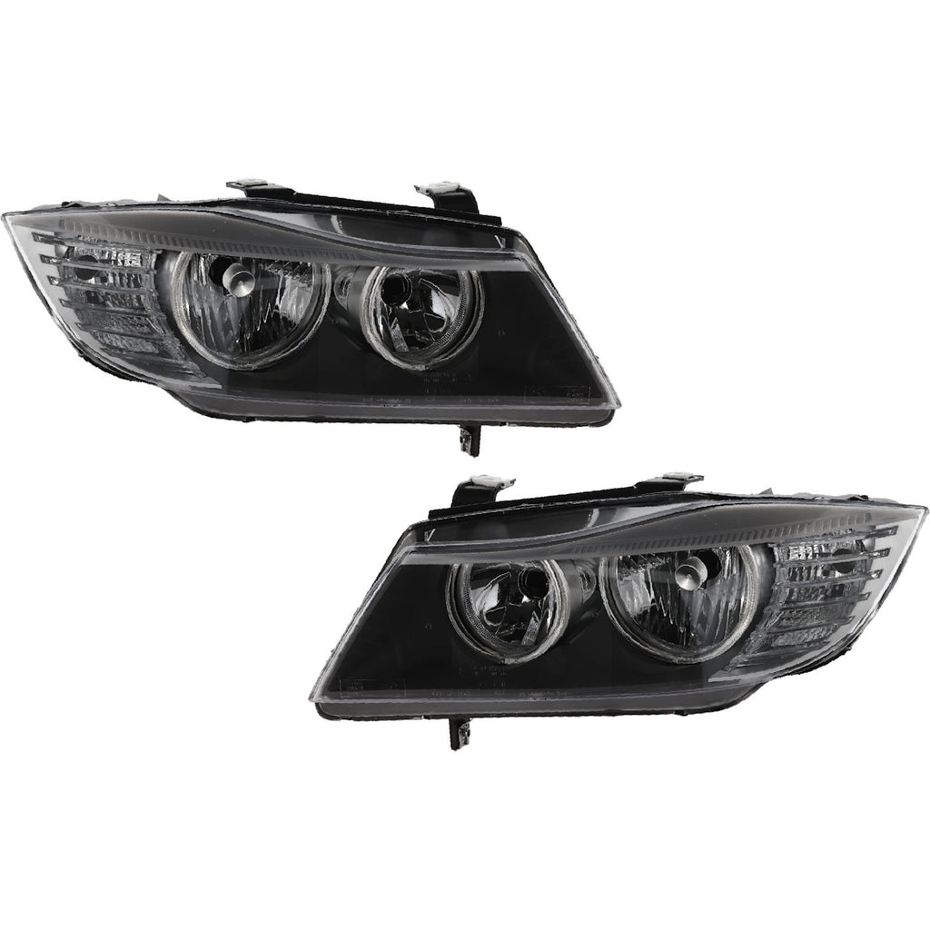 2009-2012 BMW 323i, 328i & 328i xDrive Headlights - Halogen, Driver & Passenger Side, Sedan (63117202578)
