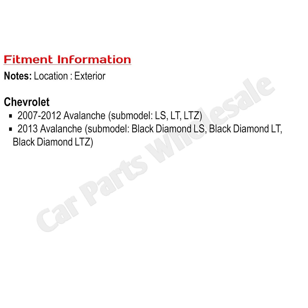 2007-2013 Cadillac Escalade EXT & Chevrolet Avalanche Body Panel - Black (25790724)