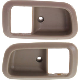 New Door Handle Trims Set of 2 Front Driver & Passenger Side Brown LH RH Pair