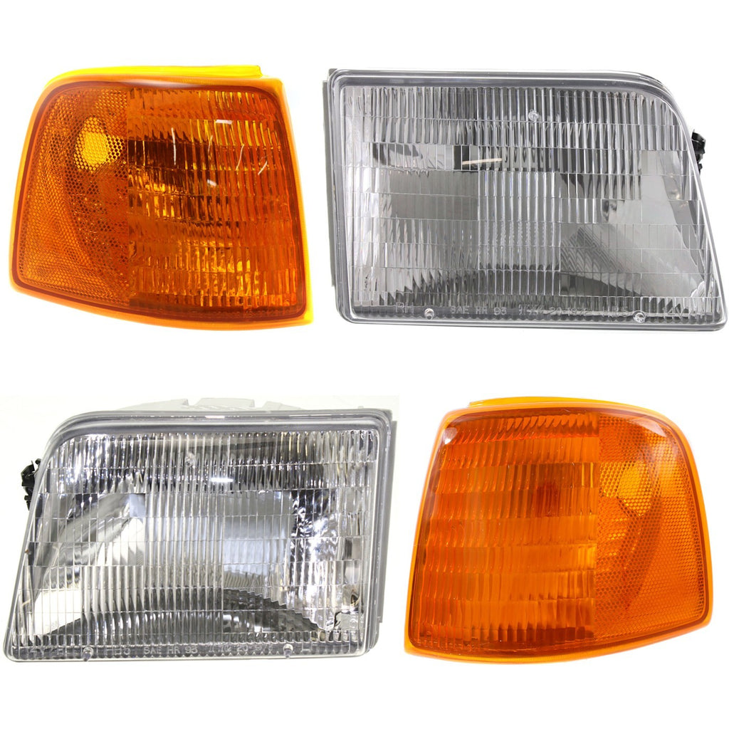 1993-1997 Ford Ranger Headlights - Left & Right (F37Z13008B)