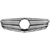 Grille Assembly For 2008-2009 Mercedes Benz C230 Chrome Shell with Black Insert