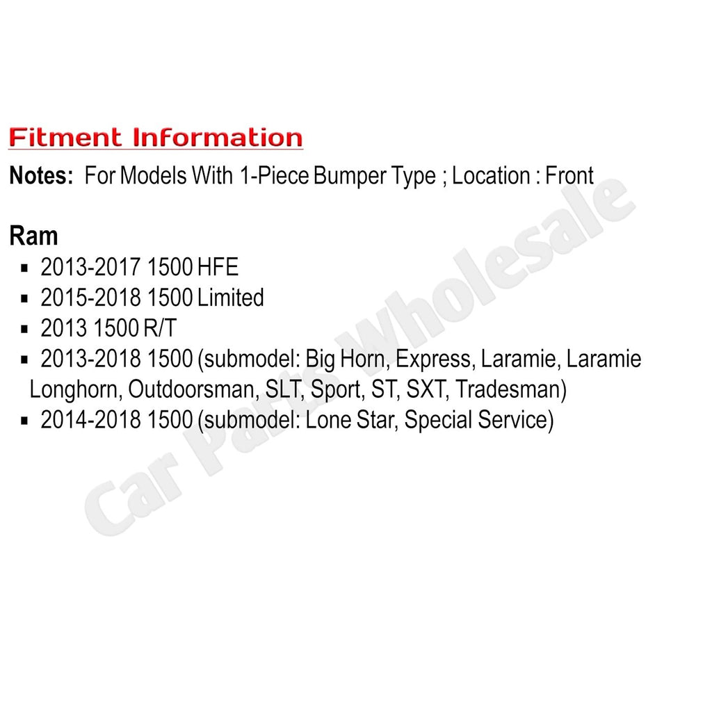 2017-2024 Ram 1500 & 1500 Classic Bumper Absorber - Front (68145441AC)