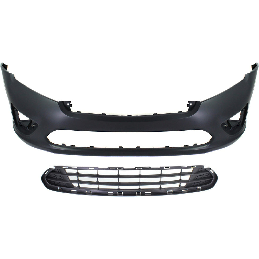 2010-2012 Ford Fusion Bumper Cover - Front, CAPA Certified (AE5Z17D957BAPTM)