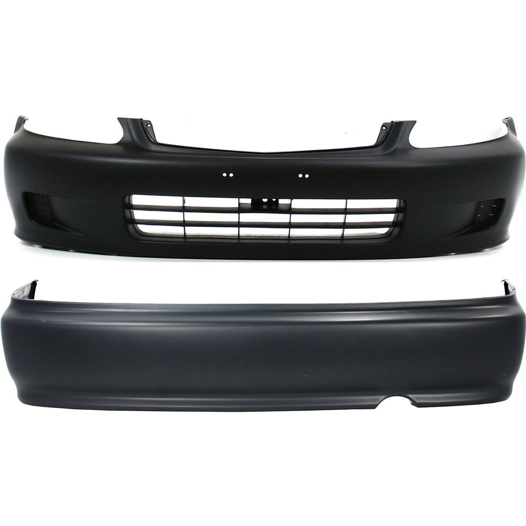 1999-2000 Honda Civic Bumper Covers - Front & Rear, Sedan, Coupe (04711S01A01ZZ)