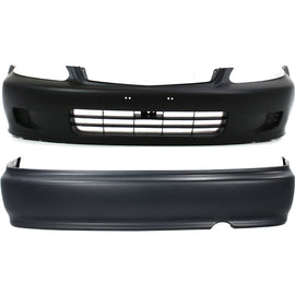 1999-2000 Honda Civic Bumper Covers - Front & Rear, Sedan, Coupe (04711S01A01ZZ)