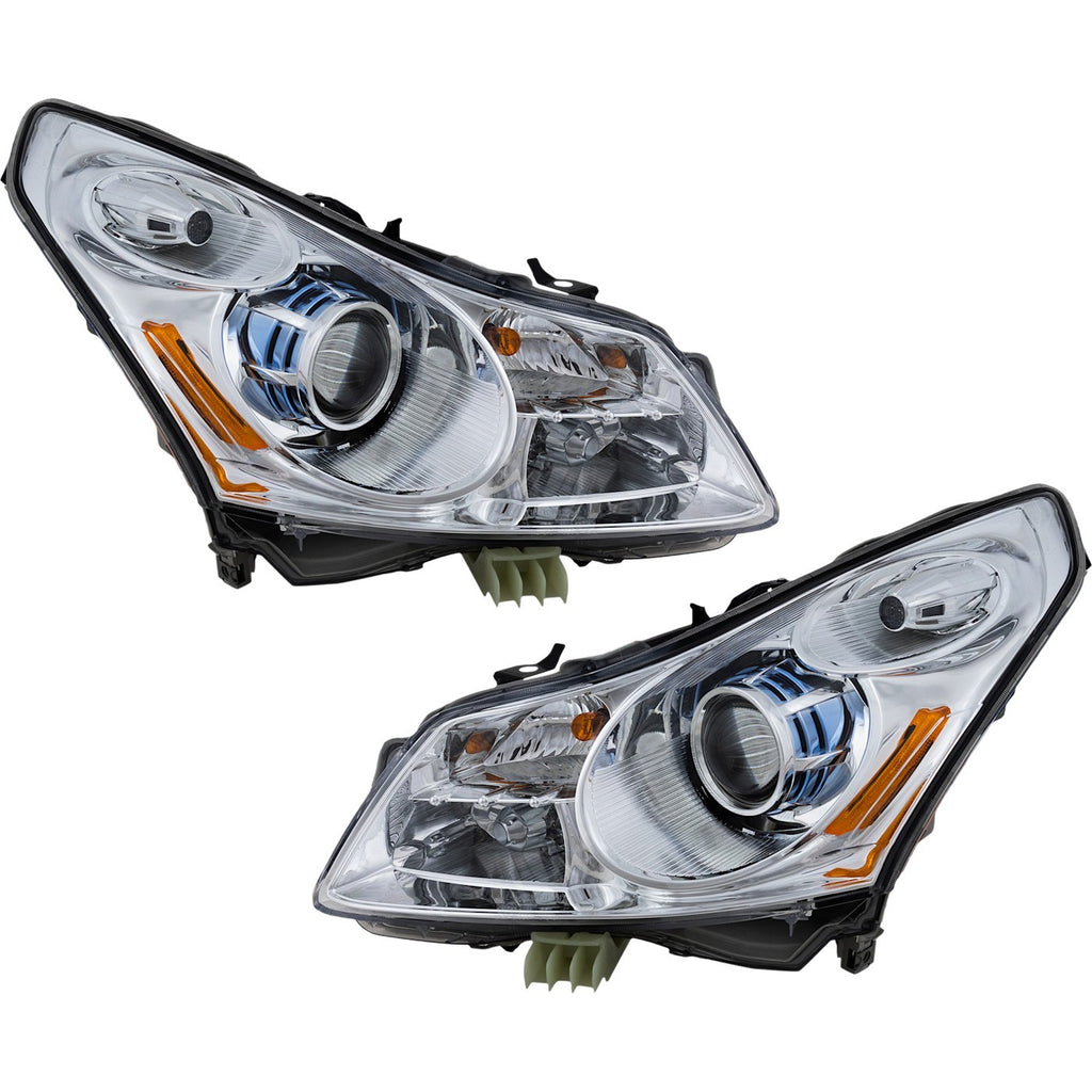 2009 Infiniti G37 Headlights - HID, Driver & Passenger Side, w/ Bulbs (26010JK60E)