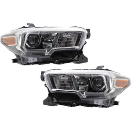 2016-2023 Toyota Tacoma Headlights - Left & Right, Black Housing (8111004270)