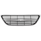 Grille For 2003-2007 Saab 9-3 Center Chrome Shell & Black Insert New Body Style