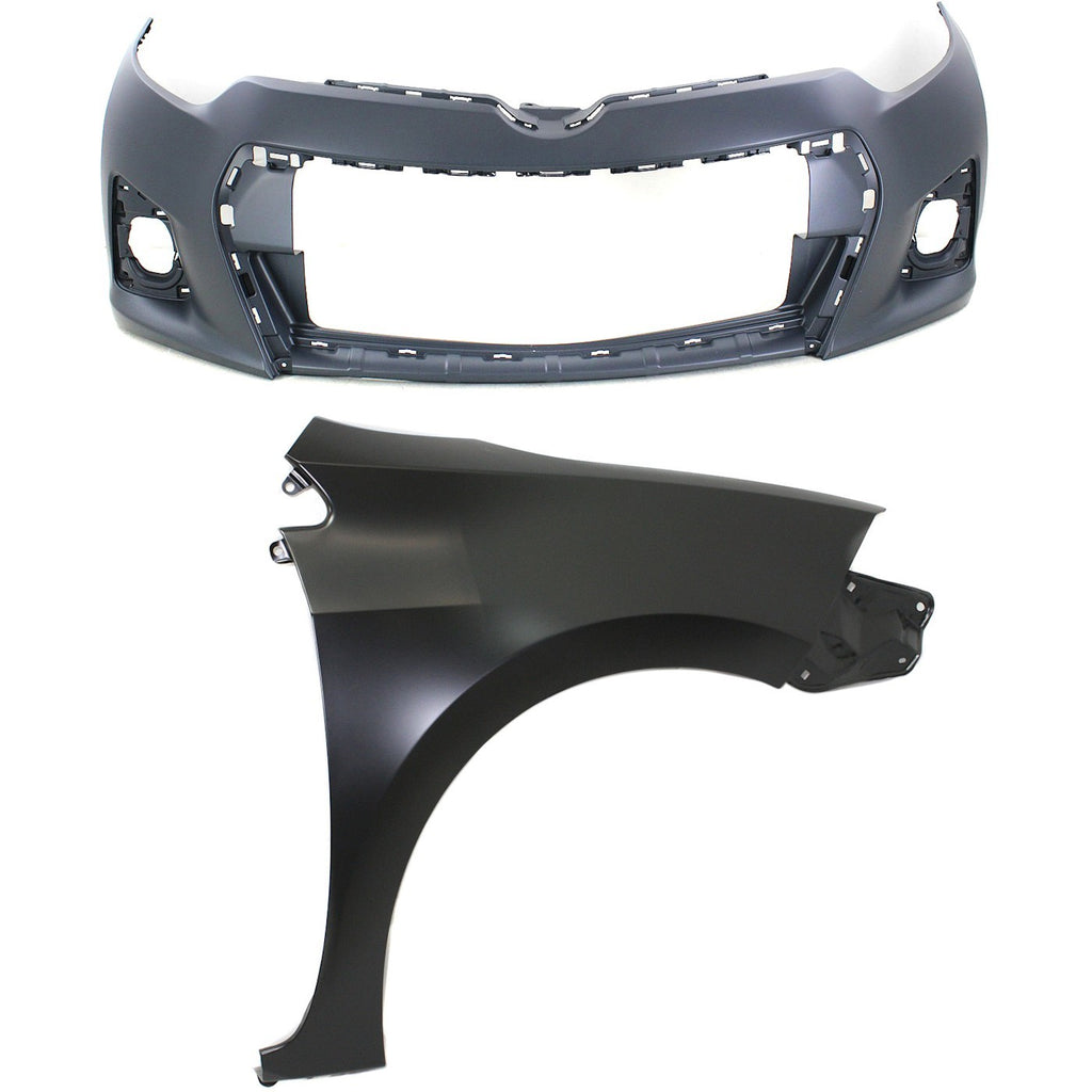2014-2016 Toyota Corolla Bumper Cover - Front, Right, CAPA Certified (5211903906)