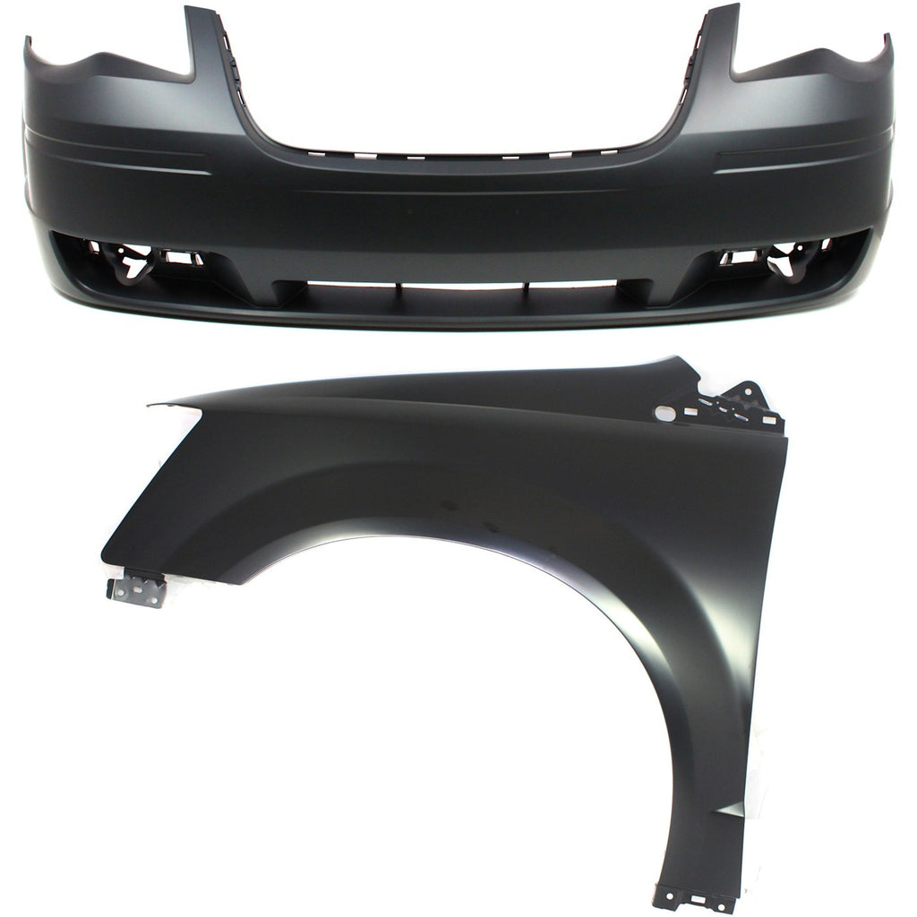 2008-2010 Chrysler Town & Country Bumper Cover - Front, CAPA Certified (1BG23TZZAB)