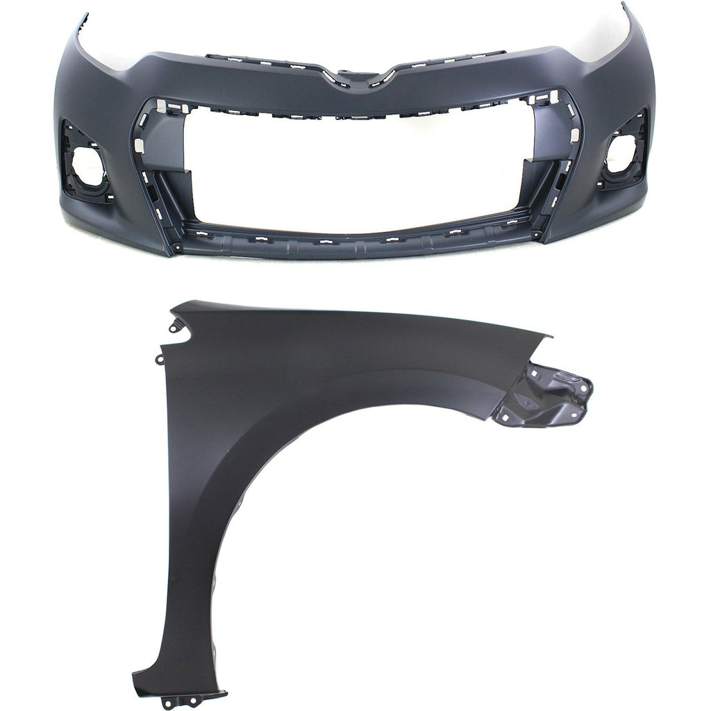 2014-2016 Toyota Corolla Bumper Cover - Front, Right, Sedan (5211903906)