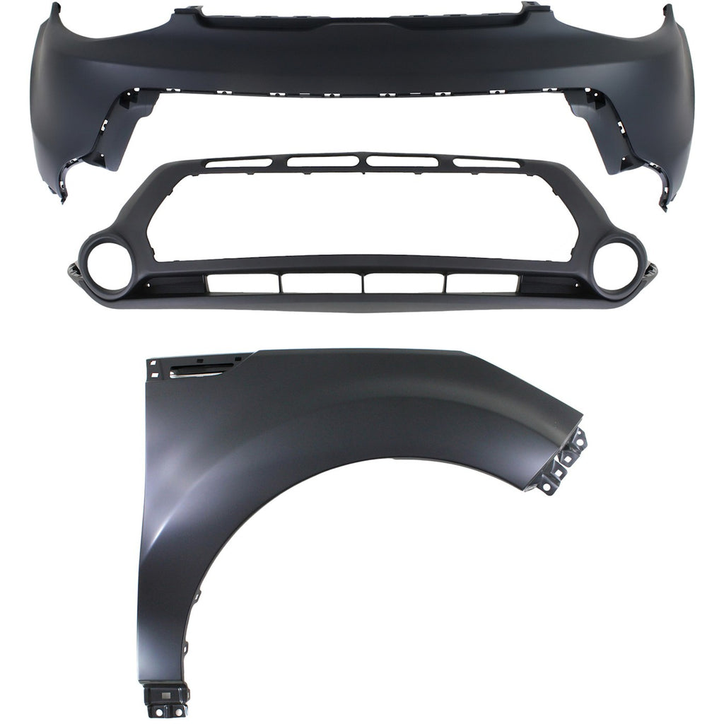 2014-2016 Kia Soul Bumper Cover - Front, Right (86511B2000)