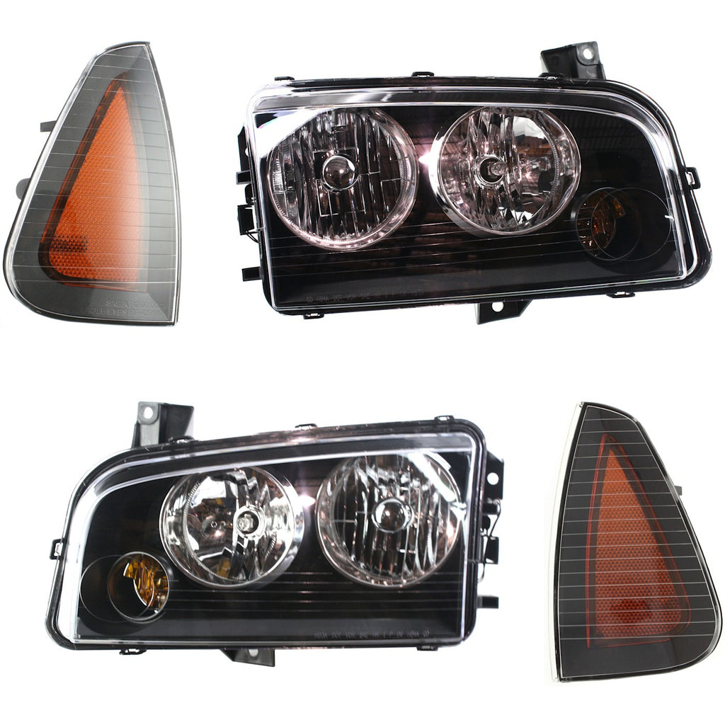 2006-2007 Dodge Charger Headlights - Driver & Passenger Side (4806164AF)