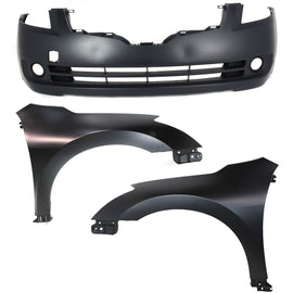 2007-2009 Nissan Altima Bumper - Front, 3-Piece, Sedan (63100ZN55A)