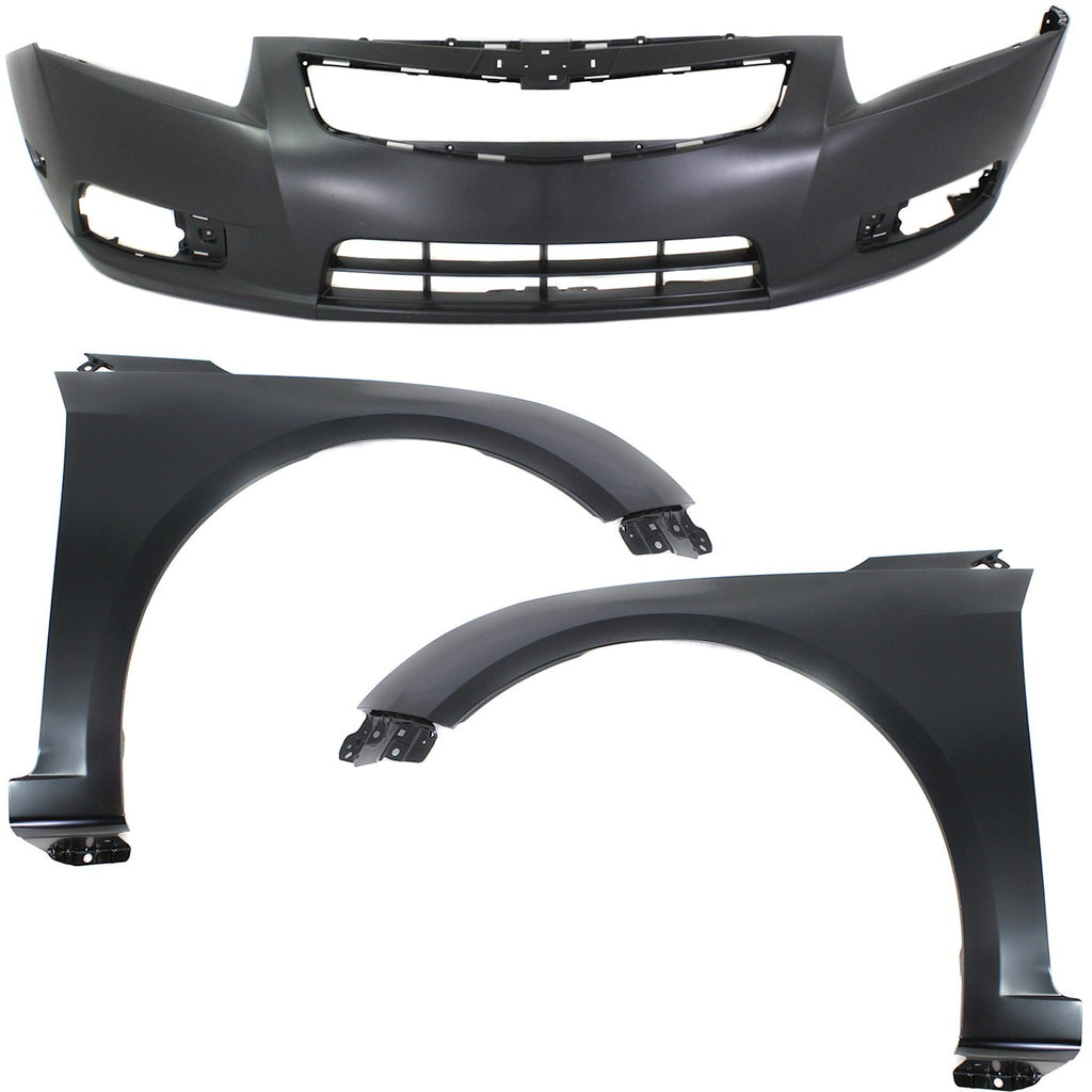 2011-2014 Chevrolet Cruze Bumper Cover - Front, 3-Piece (95217520)