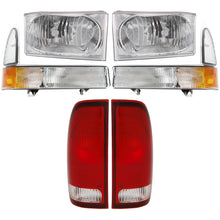 Load image into Gallery viewer, 2002-2004 Ford Headlights - Left &amp; Right, w/ Bulbs (2C3Z13008AA)