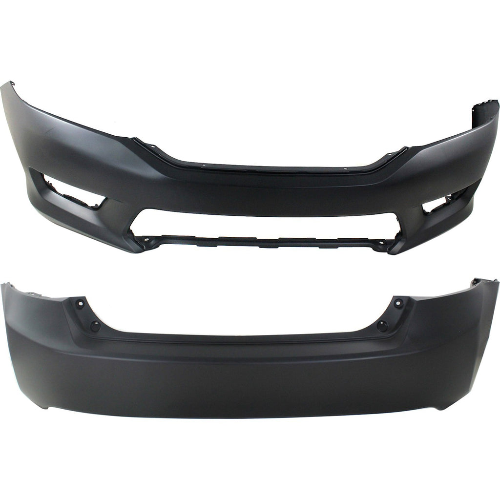 2013-2015 Honda Accord Bumper Covers - Front & Rear, CAPA Certified (04711T2AA90ZZ)