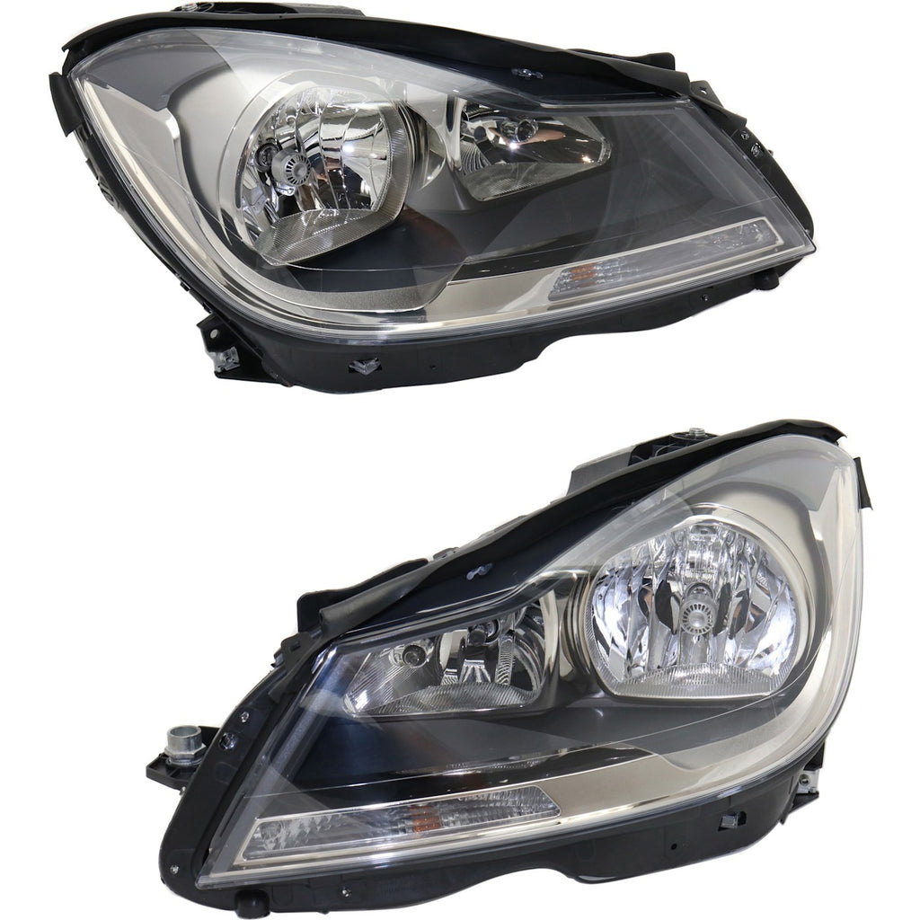 2012-2015 Mercedes-Benz C250, C350 & C63 AMG Headlights - Left & Right, CAPA Certified (204820003980)