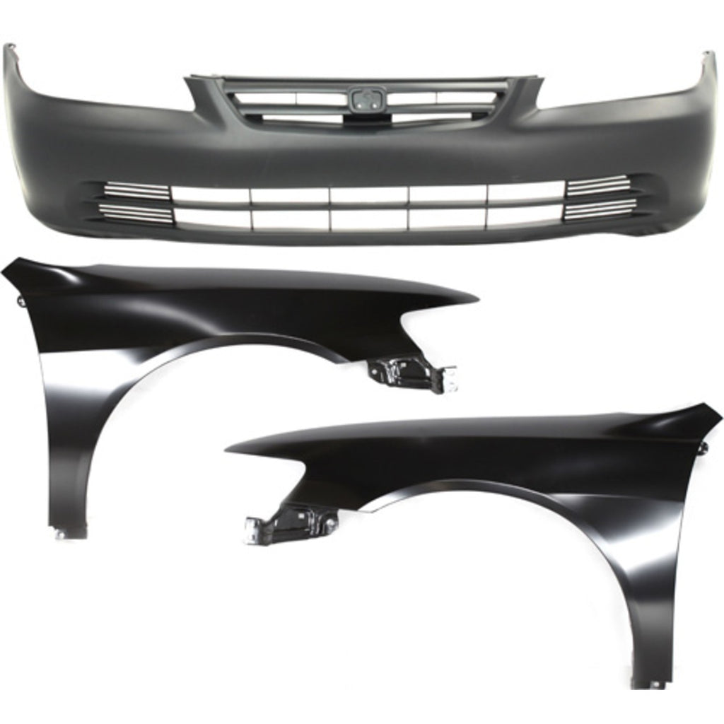 2001-2002 Honda Accord Bumper Cover - Front, Primed, Sedan (04711S84A91ZZ)