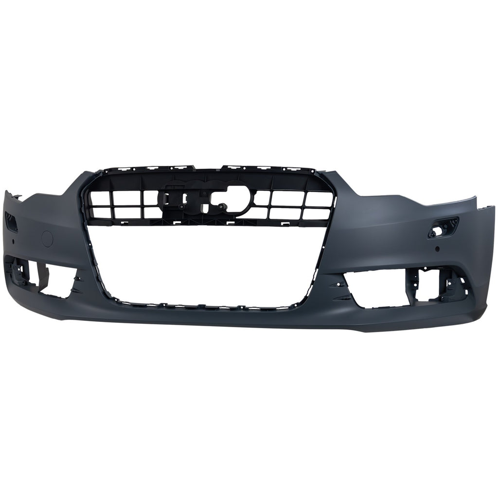 2012-2015 Audi A6 & A6 Quattro Bumper Cover - Front, Primed, CAPA Certified (4G0807065AGRU)