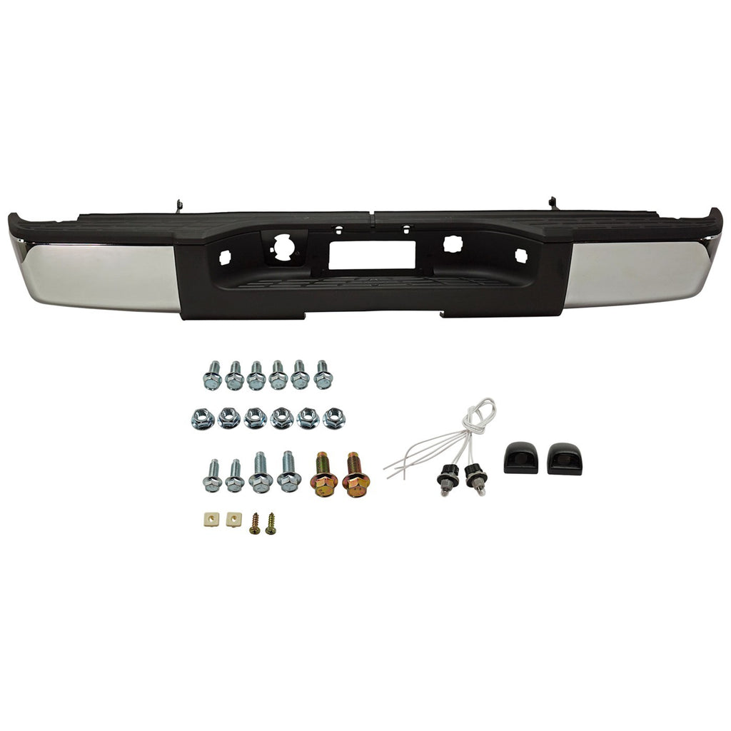 2007-2013 Chevrolet Silverado 1500 & GMC Sierra 1500 Bumper - Rear, Chrome (22932803)