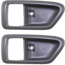 New Set of 2 Door Handle Trims Pack Front or Rear Driver Left Side Gray LH Hand