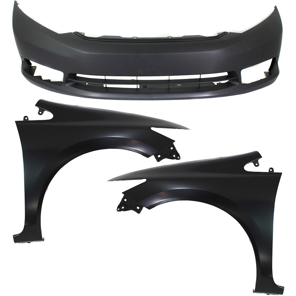 2012 Honda Civic Bumper Cover - Front, 3-Piece, Sedan (04711TR3A80ZZ)