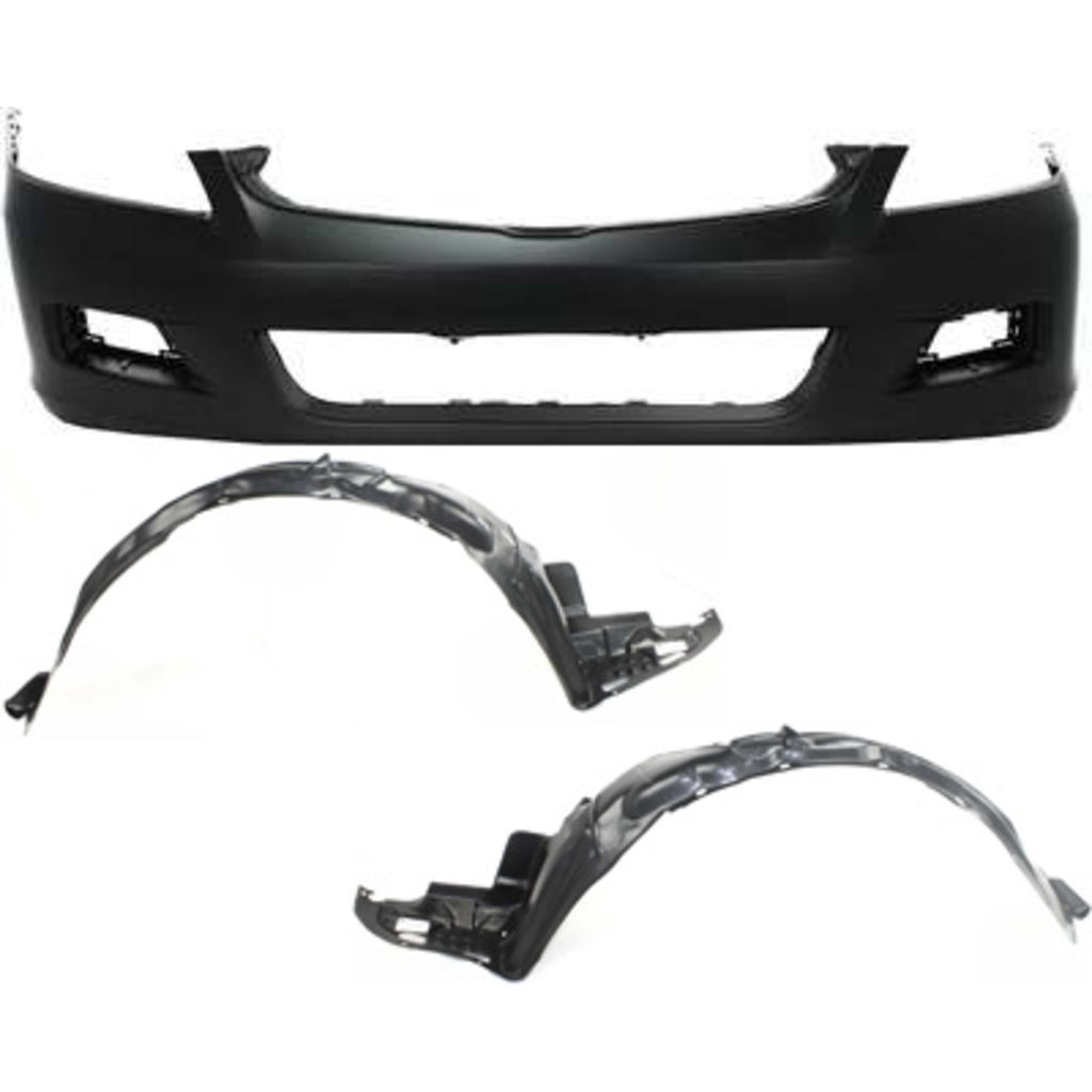 2006-2007 Honda Accord Bumper Cover - Front, Sedan (04711SDLA90ZZ)
