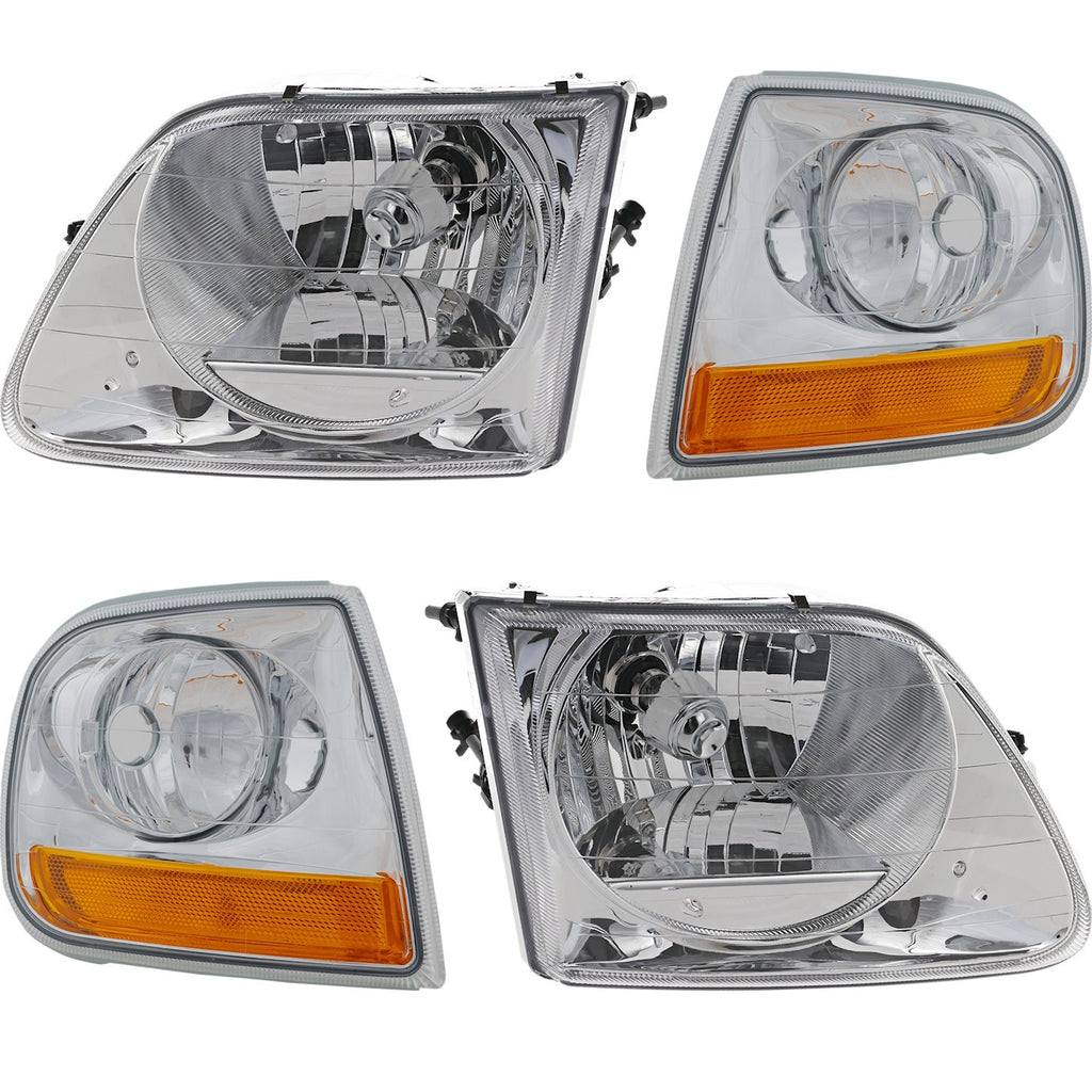 1998-2004 Ford F-150, F-150 Heritage & F-250 Headlights - Left & Right (3L3Z13008EA)