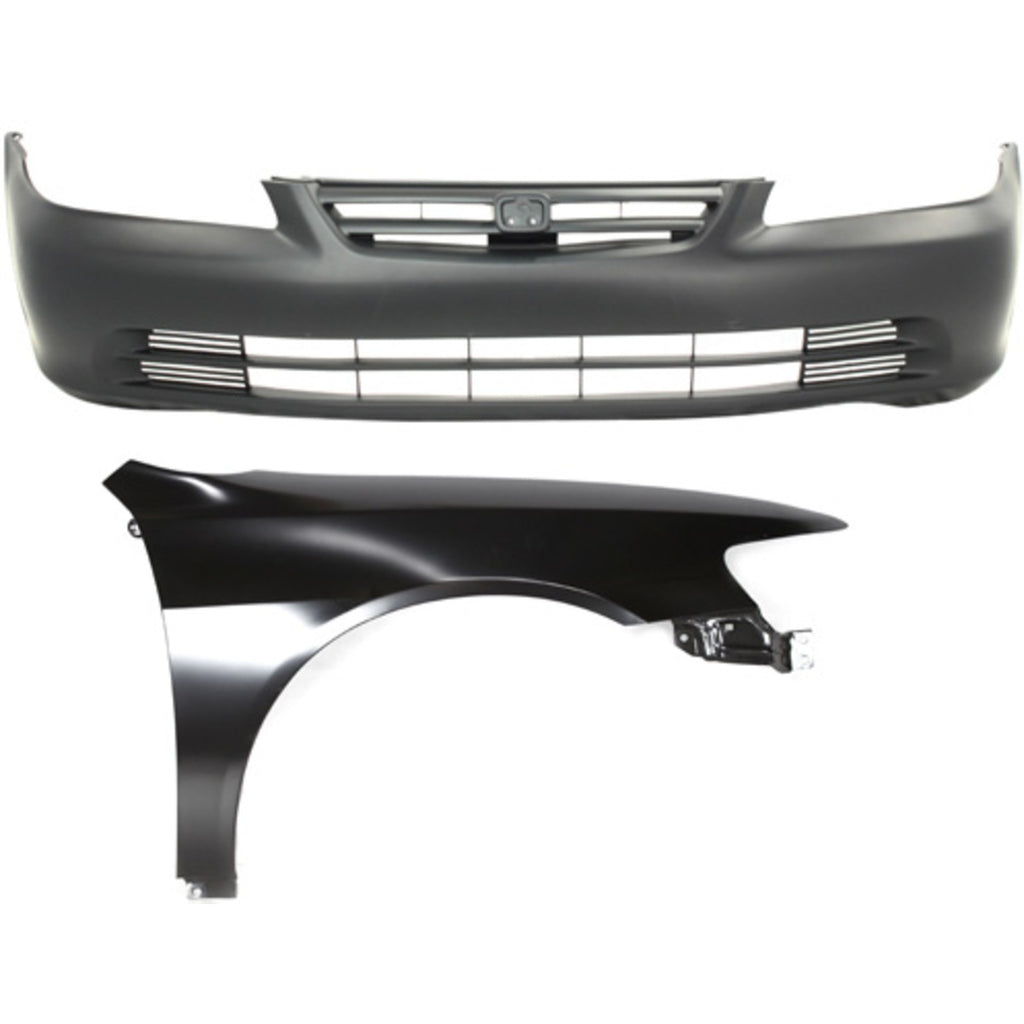 2001-2002 Honda Accord Bumper Cover - Front, Sedan (04711S84A91ZZ)