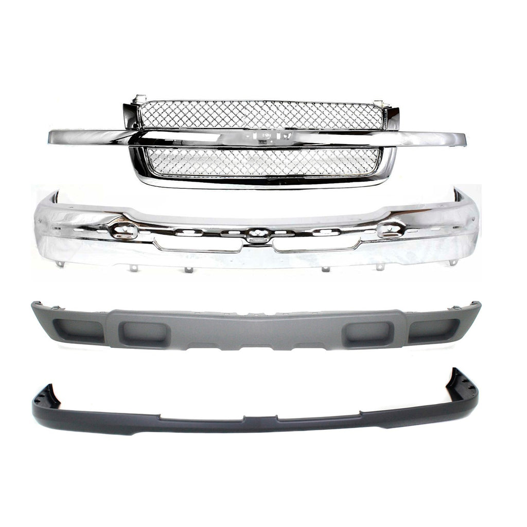 2003-2007 Chevrolet Silverado 1500, Silverado 1500 Classic & Silverado 2500 Bumper Cover - Front, 4-Piece (19150310PFM)