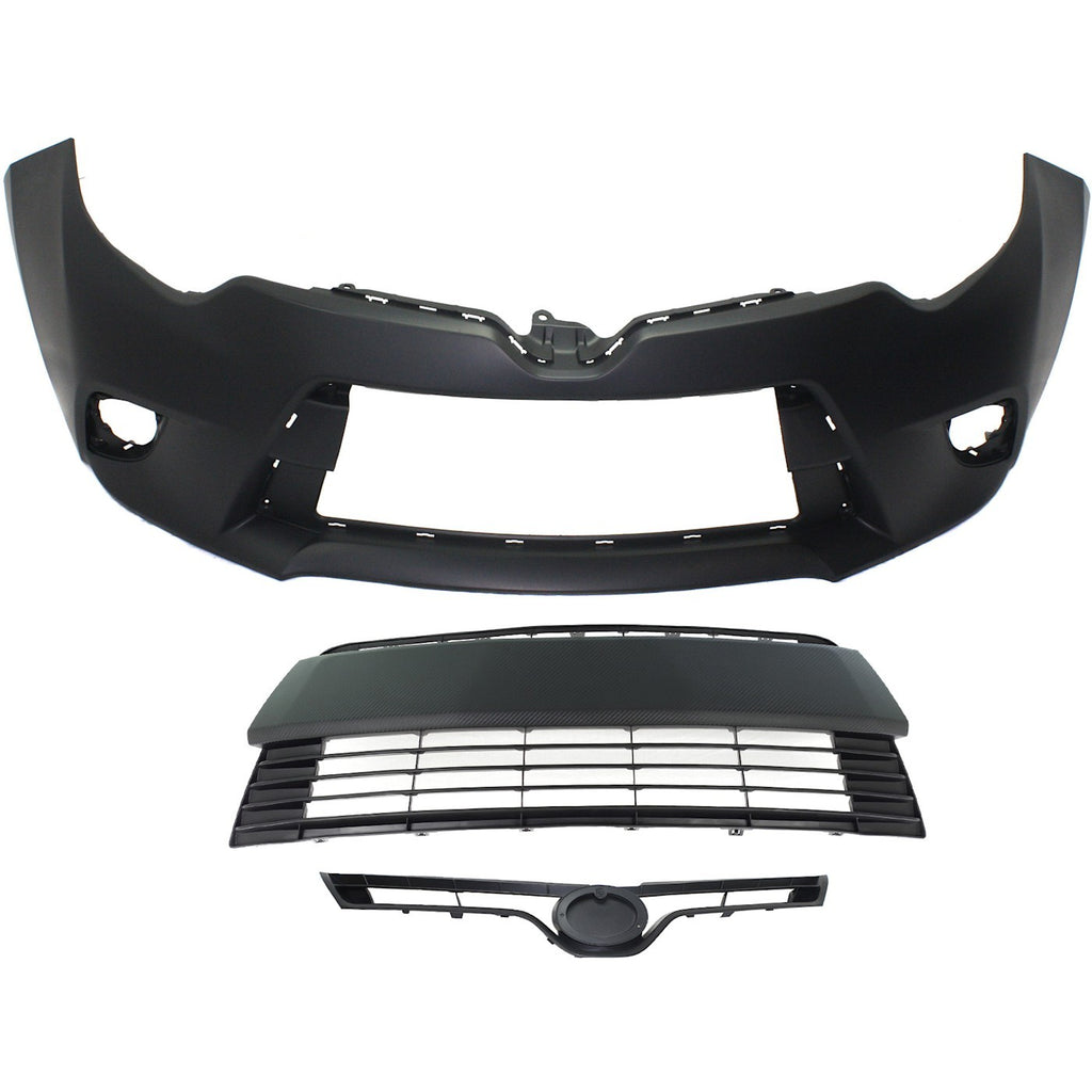 2014-2016 Toyota Corolla Bumper Cover - Front, 3-Piece, CAPA Certified (5211903904)