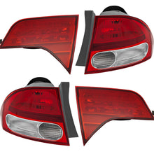 Load image into Gallery viewer, 2009-2011 Honda Civic Tail Lights - Left &amp; Right, Inner &amp; Outer (33501SNAA51)