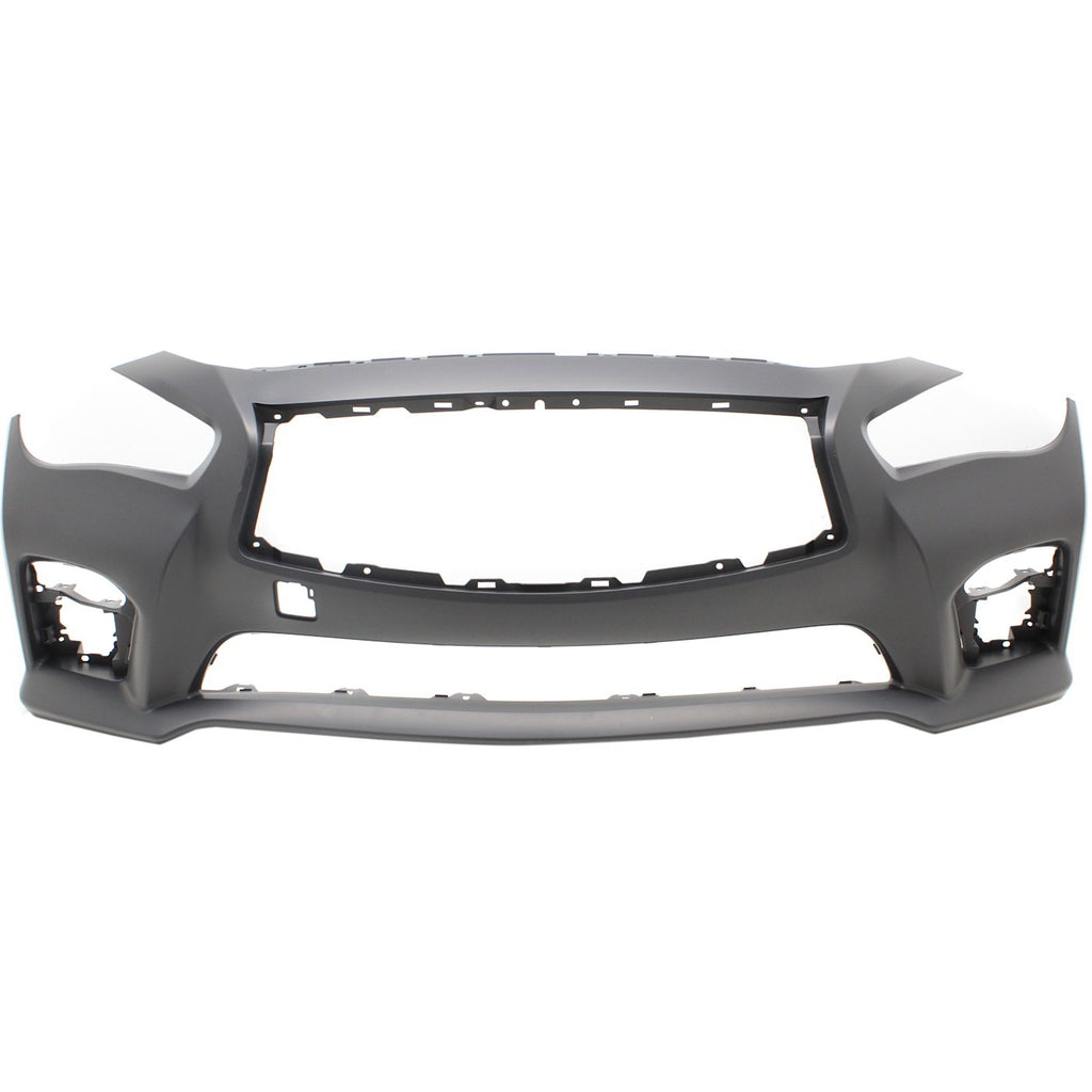 2014-2017 Infiniti Q50 Bumper Cover - Front, CAPA Certified (620224HD0H)