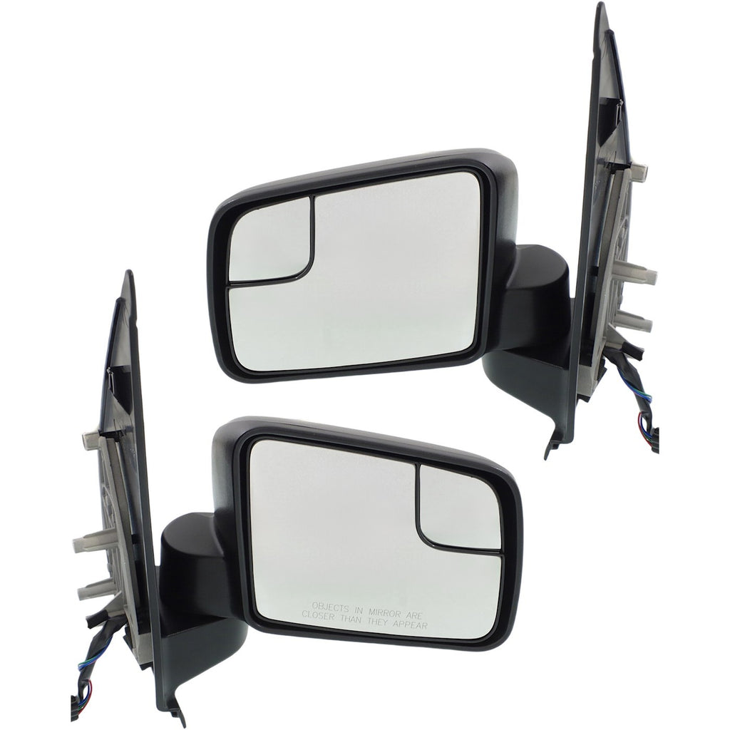 Kool Vue 2011-2013 Ford Transit Connect Mirrors - Left & Right, Black (BT1Z17682C)