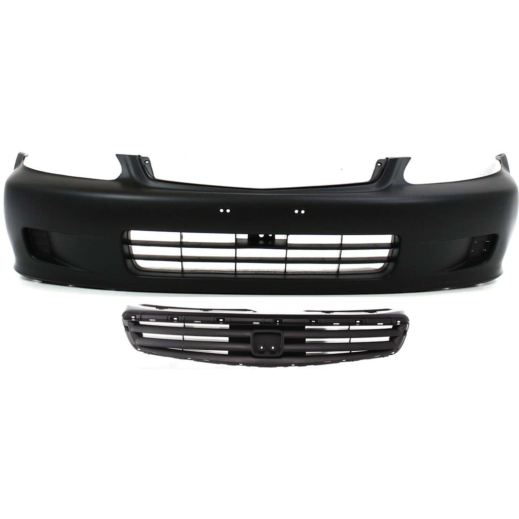 1999-2000 Honda Civic Bumper Cover - Front, Assembly (04711S01A01ZZ)