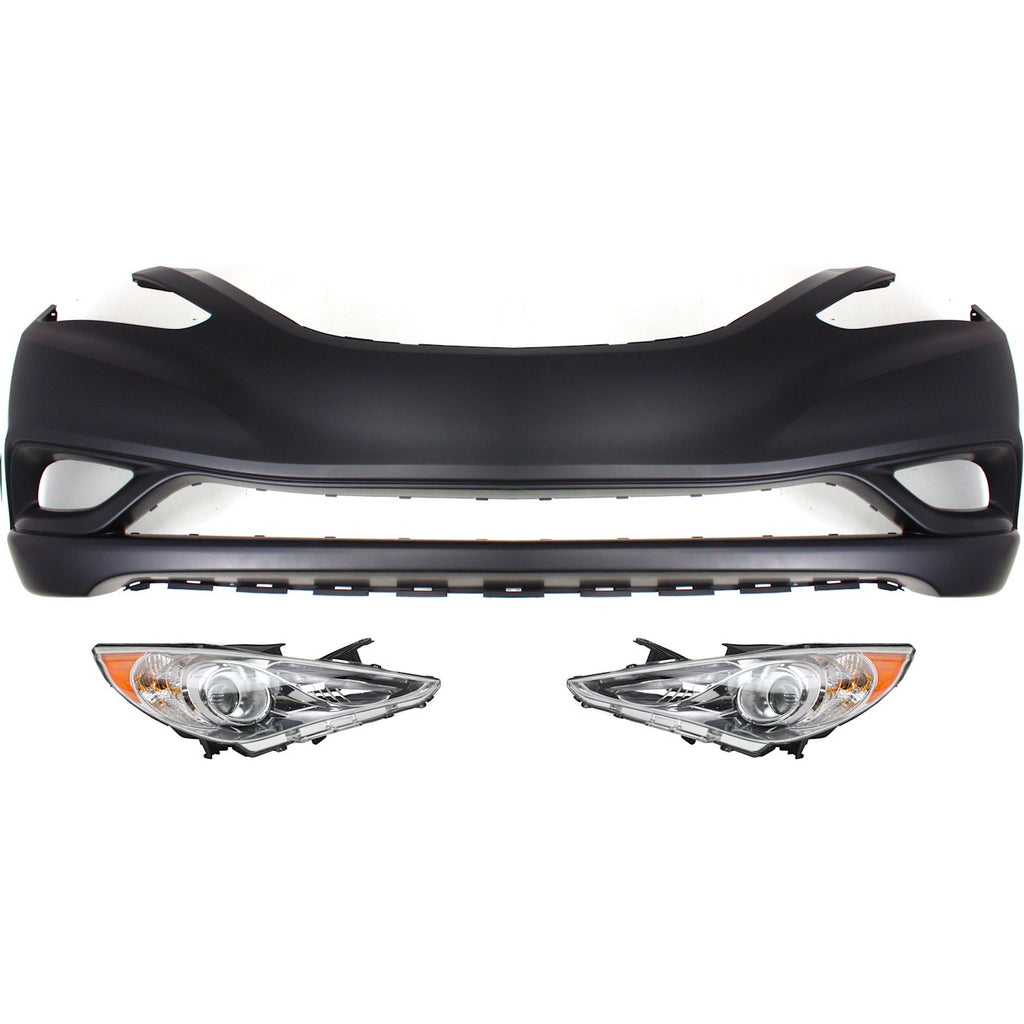 2011-2013 Hyundai Sonata Bumper - Front, Chrome (921023Q100)