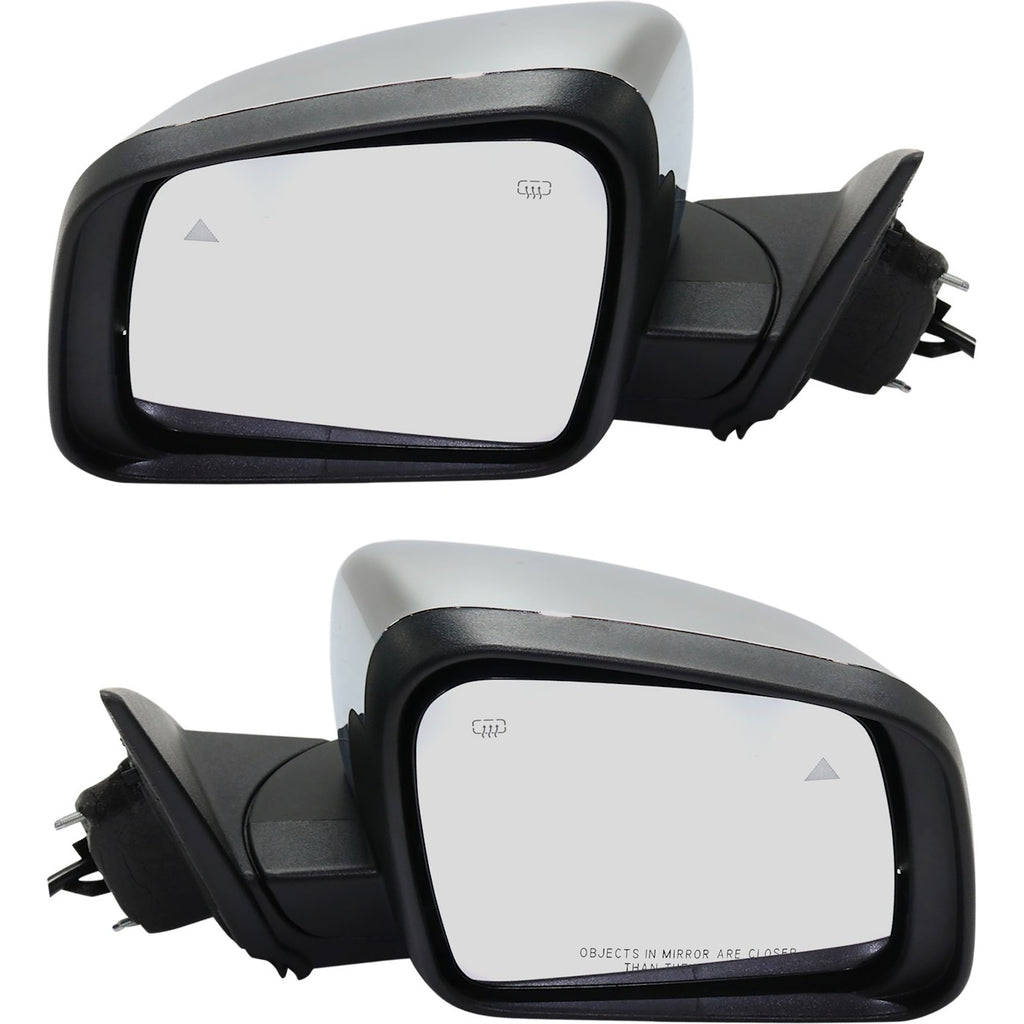Kool Vue 2011-2022 Dodge Durango Mirrors - Left & Right, Chrome, Heated (68237574AF)