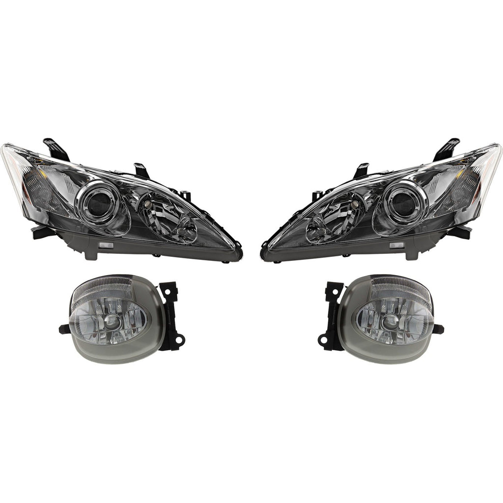 2007-2009 Lexus ES350 Headlights - Halogen, Driver & Passenger Side (8113033670)