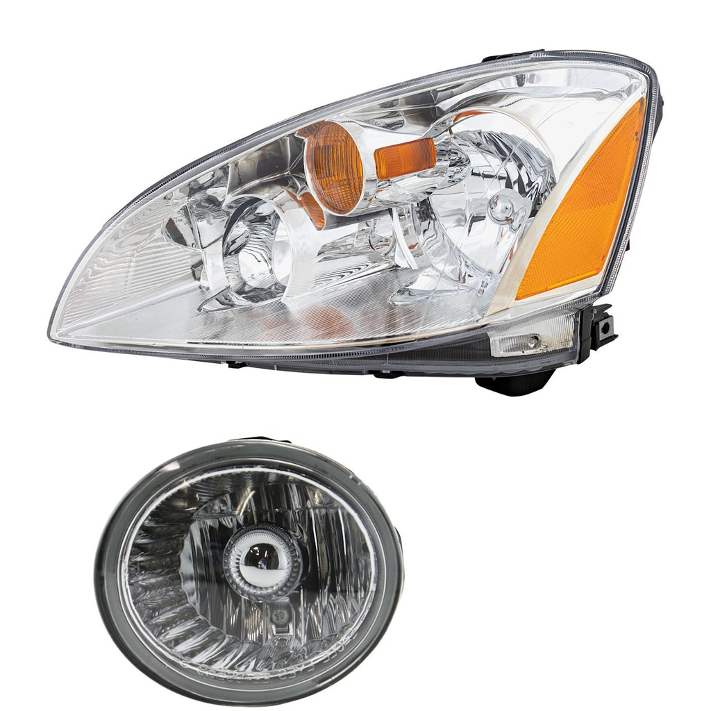 2002-2004 Nissan Altima Headlight - Halogen, Driver Side (260603Z626)