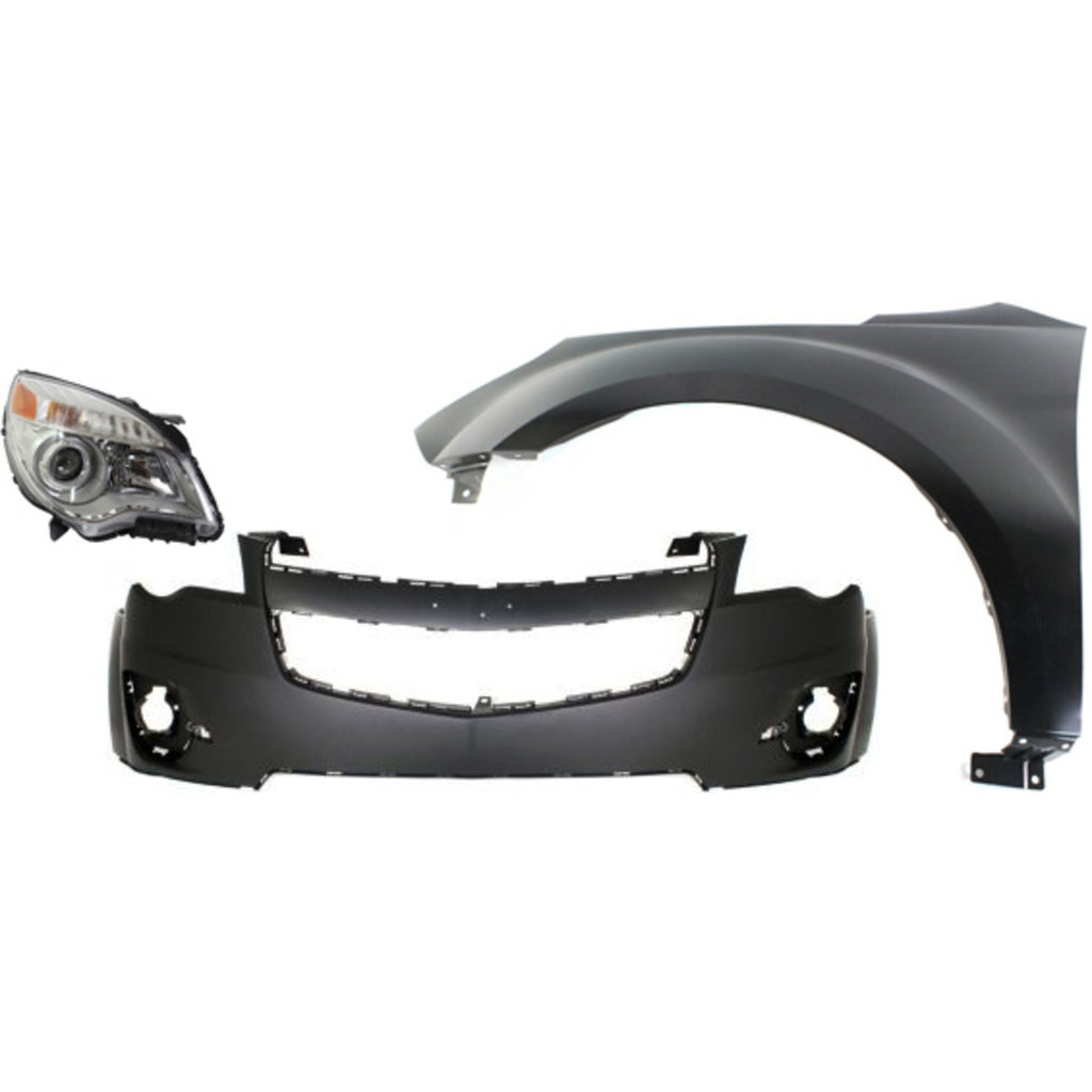 2010-2015 Chevrolet Equinox Bumper Cover - Front, 3-Piece (23308256)