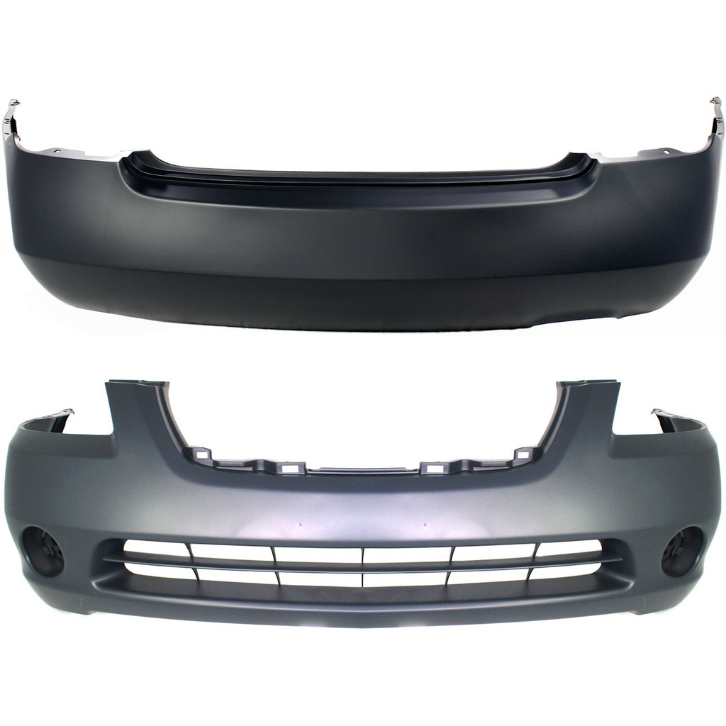 2002-2004 Nissan Altima Bumper Covers - Front & Rear (620228J040)