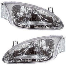 Load image into Gallery viewer, 1999-2000 Hyundai Elantra Headlights - Halogen, Left &amp; Right, w/ Bulbs (9210129550)