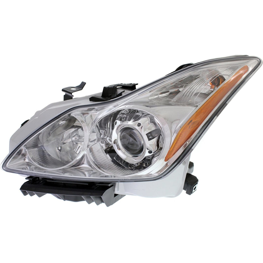 2008-2010 Infiniti G37 Headlights - HID, Driver & Passenger Side, w/ Bulbs (26010JL02B)