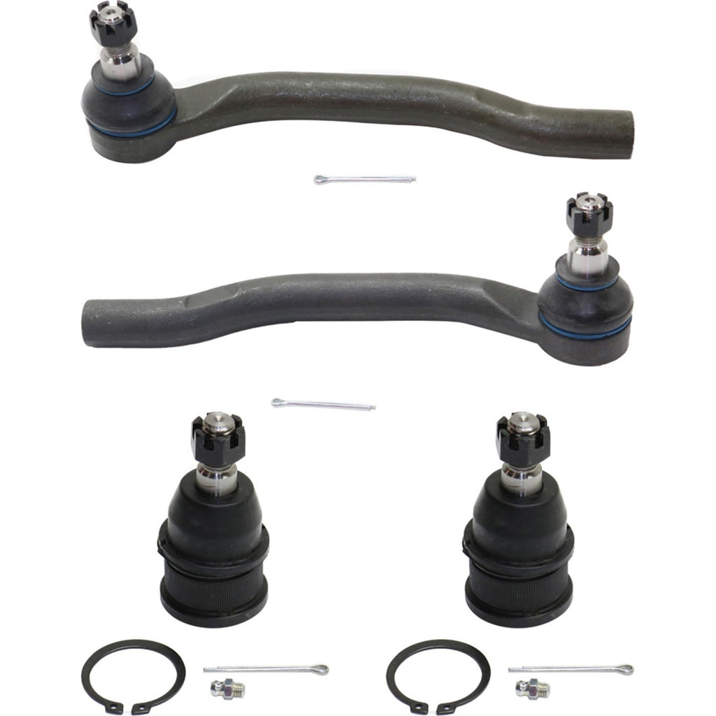 2001-2008 Acura MDX & Honda Pilot Tie Rod Ends - Front, Left & Right, 4-Piece (2601701)