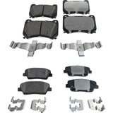 Front and Rear NAO Brake Pad Set For 2009 Hyundai Genesis 4-Wheel Set