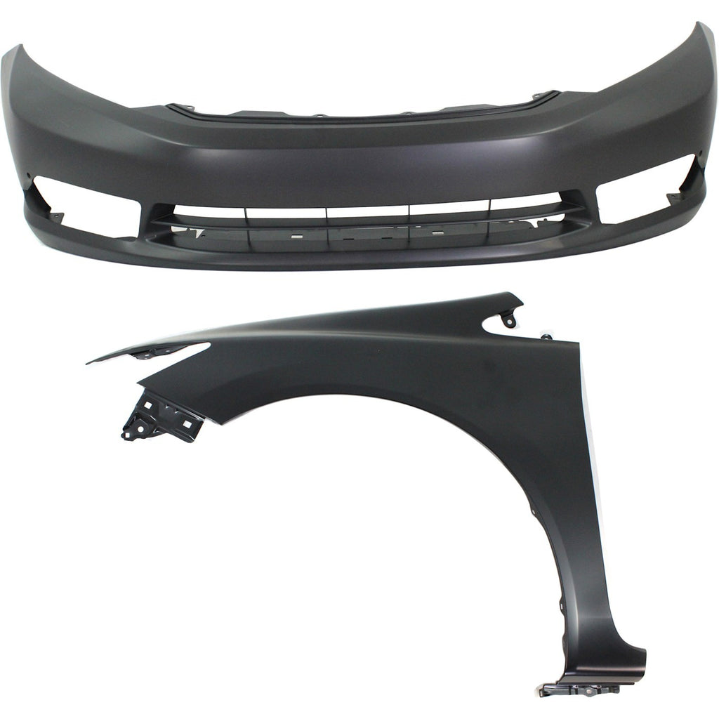 2012 Honda Civic Bumper Cover - Front, CAPA Certified, Sedan (04711TR3A80ZZ)