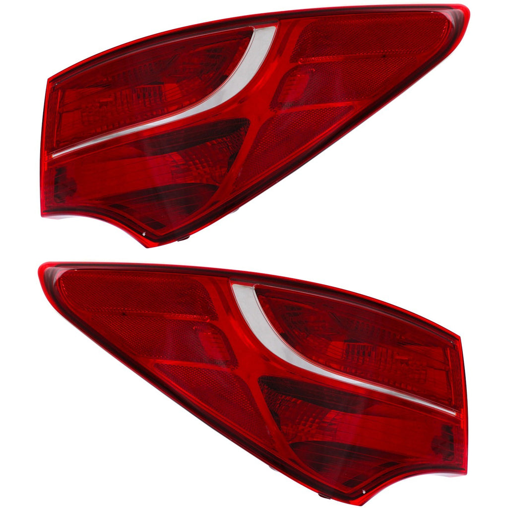 2013-2016 Hyundai Santa Fe Sport Tail Lights - Left & Right, Outer, CAPA Certified (924024Z000)