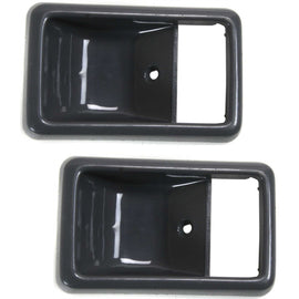 Door Handle Trim Set For 1984-1989 Toyota Pickup Gray Front Inner 2Pc